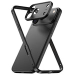 Custodia sottile per telefono con cornice in metallo, ibrida in lega di alluminio e silicone, con bordo in silicone e sistema di raffreddamento integrato., For iPhone 17 Pro Max, For iPhone 17 Pro
