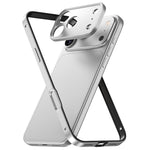 Custodia sottile per telefono con cornice in metallo, ibrida in lega di alluminio e silicone, con bordo in silicone e sistema di raffreddamento integrato., For iPhone 17 Pro Max, For iPhone 17 Pro