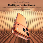 Custodia sottile per telefono con cornice in metallo, ibrida in lega di alluminio e silicone, con bordo in silicone e sistema di raffreddamento integrato., For iPhone 17 Pro Max, For iPhone 17 Pro
