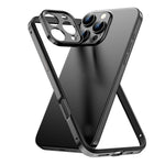 Custodia sottile per telefono con cornice in metallo, ibrida in lega di alluminio e silicone, con bordo in silicone e sistema di raffreddamento integrato., For iPhone 16 Pro Max, For iPhone 16 Pro, For iPhone 15 Pro Max, For iPhone 15 Pro