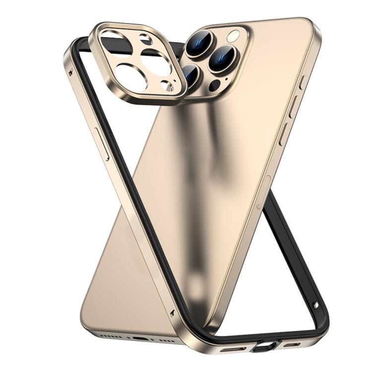 Custodia sottile per telefono con cornice in metallo, ibrida in lega di alluminio e silicone, con bordo in silicone e sistema di raffreddamento integrato., For iPhone 14 Pro, For iPhone 14 Pro Max, For iPhone 13 Pro Max, For iPhone 13 Pro