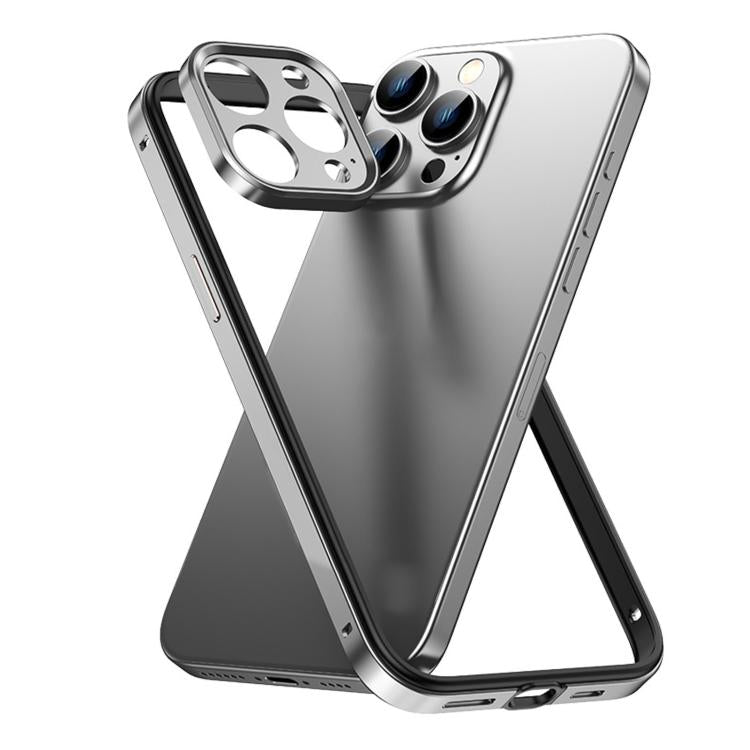 Custodia sottile per telefono con cornice in metallo, ibrida in lega di alluminio e silicone, con bordo in silicone e sistema di raffreddamento integrato., For iPhone 14 Pro, For iPhone 14 Pro Max, For iPhone 13 Pro Max, For iPhone 13 Pro