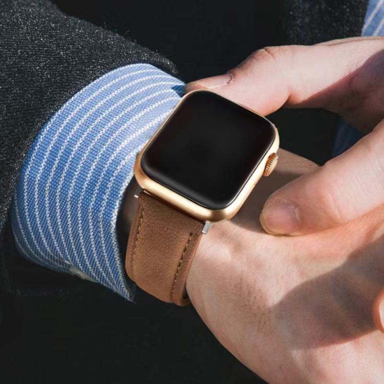 Cinturino per orologio in vera pelle scamosciata a doppio lato, For Apple Watch 46mm / 49mm / 45mm / 44mm, For Apple Watch 42mm / 41mm / 40mm / 38mm