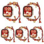 Cinturino per orologio intrecciato con perline e corda, perfetto per Capodanno., For Apple Watch 46mm / 49mm / 45mm / 44mm, For Apple Watch 42mm / 41mm / 40mm / 38mm