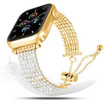 Cinturino per orologio di lusso con chiusura a catena e diamanti in metallo., For Apple Watch 46mm / 49mm / 45mm / 44mm, For Apple Watch 42mm / 41mm / 40mm / 38mm
