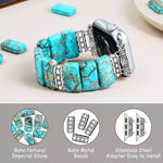 Bracciale in ceramica con pietra imperiale e cinturino per orologio, For Apple Watch 46mm / 49mm / 45mm / 44mm, For Apple Watch 42mm / 41mm / 40mm / 38mm