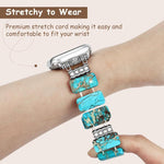Bracciale in ceramica con pietra imperiale e cinturino per orologio, For Apple Watch 46mm / 49mm / 45mm / 44mm, For Apple Watch 42mm / 41mm / 40mm / 38mm