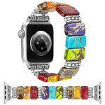 Bracciale in ceramica con pietra imperiale e cinturino per orologio, For Apple Watch 46mm / 49mm / 45mm / 44mm, For Apple Watch 42mm / 41mm / 40mm / 38mm