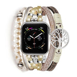 Ciondolo Albero della Vita in metallo, cinturino per orologio in vera pelle, For Apple Watch 46mm / 49mm / 45mm / 44mm, For Apple Watch 42mm / 41mm / 40mm / 38mm