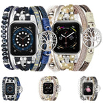 Ciondolo Albero della Vita in metallo, cinturino per orologio in vera pelle, For Apple Watch 46mm / 49mm / 45mm / 44mm, For Apple Watch 42mm / 41mm / 40mm / 38mm