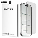 10 pezzi Pellicola adesiva in vetro temperato HD ad alto contenuto di alluminio, spessa, con effetto arco 3D, per mezzo schermo, senza bordo bianco, For iPhone 17 Pro Max, For iPhone 17 Pro, For iPhone 17, For iPhone Air, For iPhone 16 Pro Max         ...
