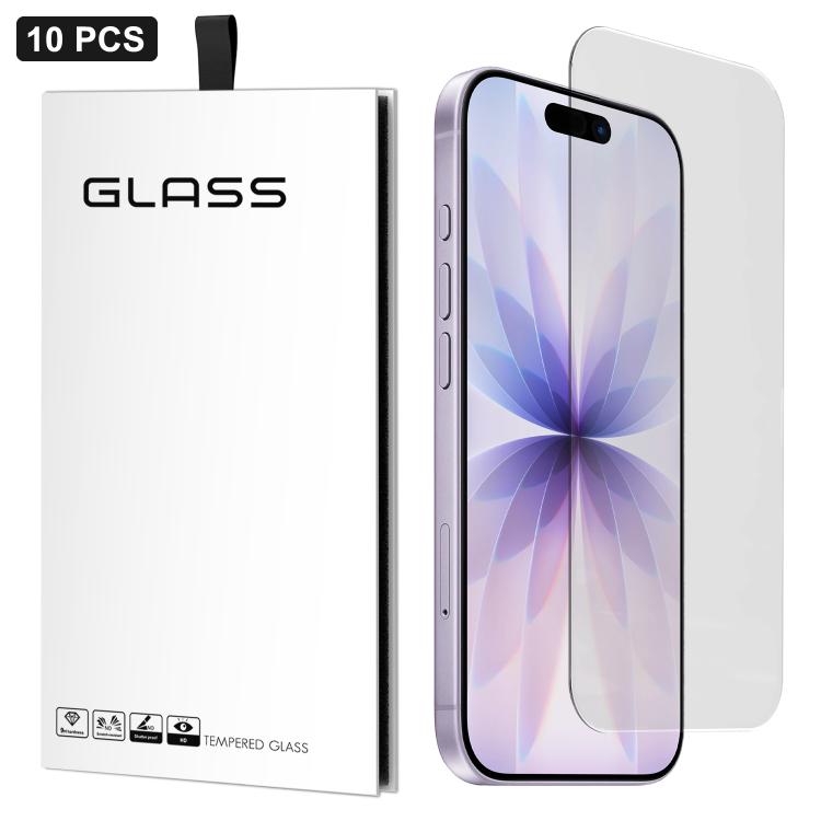 10 pezzi Pellicola adesiva in vetro temperato HD ad alto contenuto di alluminio, spessa, con effetto arco 3D, per mezzo schermo, senza bordo bianco, For iPhone 17 Pro Max, For iPhone 17 Pro, For iPhone 17, For iPhone Air, For iPhone 16 Pro Max         ...