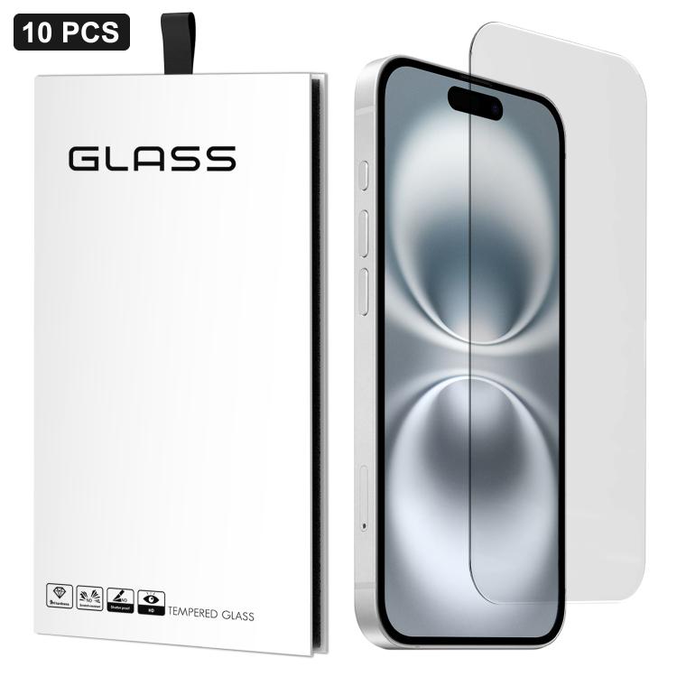 10 pezzi Pellicola adesiva in vetro temperato HD ad alto contenuto di alluminio, spessa, con effetto arco 3D, per mezzo schermo, senza bordo bianco, For iPhone 17 Pro Max, For iPhone 17 Pro, For iPhone 17, For iPhone Air, For iPhone 16 Pro Max         ...