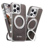 Custodia magnetica per telefono Suteni G6 con motivo denim galvanizzato e supporto girevole a 360°., For iPhone 15, For iPhone 14, For iPhone 14 Pro, For iPhone 14 Pro Max, For iPhone 13 Pro Max, For iPhone 13 Pro, For iPhone 13