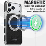 Custodia magnetica per telefono Suteni G6 con texture Litchi, galvanizzata, con supporto girevole a 360°., For iPhone 17 Pro Max, For iPhone 17 Pro, For iPhone 17, For iPhone 16 Pro Max, For iPhone 16 Pro, For iPhone 16, For iPhone 15 Pro Max          ...