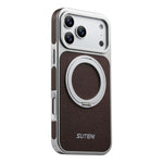 Custodia magnetica per telefono Suteni G6 con texture Litchi, galvanizzata, con supporto girevole a 360°., For iPhone 17 Pro Max, For iPhone 17 Pro, For iPhone 17, For iPhone 16 Pro Max, For iPhone 16 Pro, For iPhone 16, For iPhone 15 Pro Max          ...