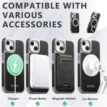 Custodia magnetica per telefono Suteni G6 con texture Litchi, galvanizzata, con supporto girevole a 360°., For iPhone 15, For iPhone 14, For iPhone 14 Pro, For iPhone 14 Pro Max, For iPhone 13 Pro Max, For iPhone 13 Pro, For iPhone 13