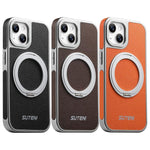 Custodia magnetica per telefono Suteni G6 con texture Litchi, galvanizzata, con supporto girevole a 360°., For iPhone 15, For iPhone 14, For iPhone 14 Pro, For iPhone 14 Pro Max, For iPhone 13 Pro Max, For iPhone 13 Pro, For iPhone 13