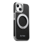 Custodia magnetica per telefono Suteni G6 con texture Litchi, galvanizzata, con supporto girevole a 360°., For iPhone 15, For iPhone 14, For iPhone 14 Pro, For iPhone 14 Pro Max, For iPhone 13 Pro Max, For iPhone 13 Pro, For iPhone 13