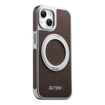 Custodia magnetica per telefono Suteni G6 con texture Litchi, galvanizzata, con supporto girevole a 360°., For iPhone 15, For iPhone 14, For iPhone 14 Pro, For iPhone 14 Pro Max, For iPhone 13 Pro Max, For iPhone 13 Pro, For iPhone 13