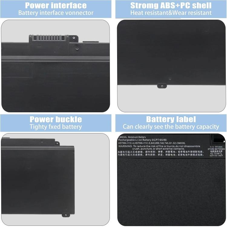 Batterie per laptop da 5000 mAh per HP EliteBook 840 G2 845 850 G1 740, CM03XL