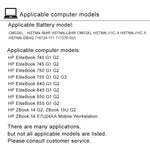 Batterie per laptop da 5000 mAh per HP EliteBook 840 G2 845 850 G1 740, CM03XL