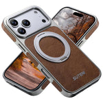 Custodia magnetica per telefono Suteni G6 con texture Crazy Horse galvanizzata e supporto girevole a 360°., For iPhone 17 Pro Max, For iPhone 17 Pro, For iPhone 17, For iPhone 16 Pro Max, For iPhone 16 Pro, For iPhone 16