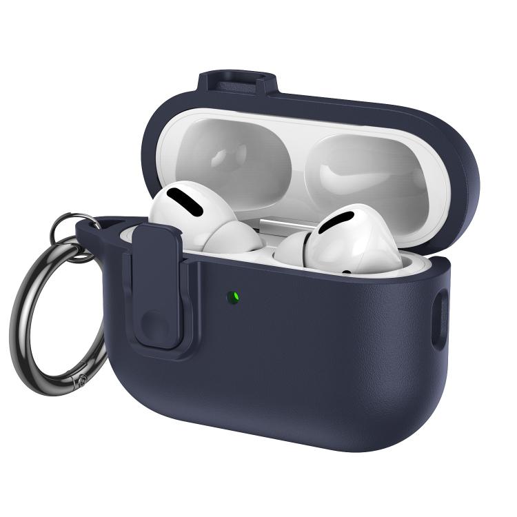 Copriauricolari in TPU effetto pelle granulata con gancio ad anello, For AirPods Pro 3, For AirPods 4, For AirPods Pro 2