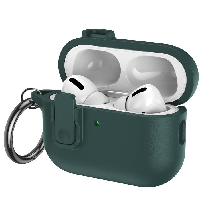 Copriauricolari in TPU effetto pelle granulata con gancio ad anello, For AirPods Pro 3, For AirPods 4, For AirPods Pro 2