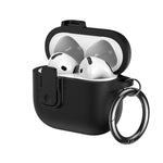 Copriauricolari in TPU effetto pelle granulata con gancio ad anello, For AirPods Pro 3, For AirPods 4, For AirPods Pro 2