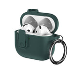 Copriauricolari in TPU effetto pelle granulata con gancio ad anello, For AirPods 3