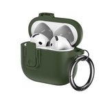 Copriauricolari in TPU effetto pelle granulata con gancio ad anello, For AirPods 3