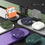 Copriauricolari in TPU effetto pelle granulata con gancio ad anello, For AirPods 3