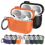 Copriauricolari in TPU effetto pelle granulata con gancio ad anello, For AirPods Pro 3, For AirPods 4, For AirPods Pro 2