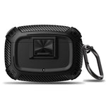 Cover per auricolari in TPU con chiusura a scatto in fibra di carbonio e fibbia in metallo., For Beats Studio Buds / Buds+
