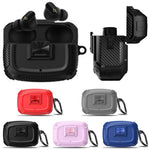 Cover per auricolari in TPU con chiusura a scatto in fibra di carbonio e fibbia in metallo., For Beats Studio Buds / Buds+