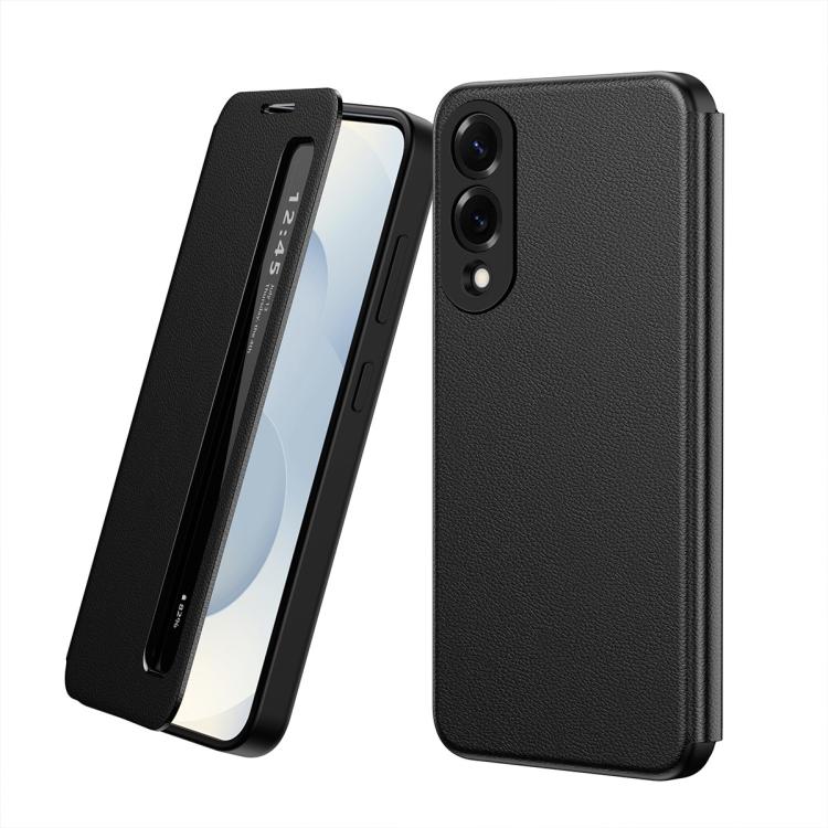 Custodia per telefono in pelle con finestra Smart View, For Galaxy A57 5G, For Galaxy A27 5G, For Galaxy A17 5G, For Galaxy Z Fold7 5G, For Galaxy S25 Edge 5G, For Galaxy A56 5G