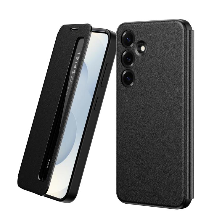 Custodia per telefono in pelle con finestra Smart View, For Galaxy S25 5G, For Galaxy S25 Ultra 5G, For Galaxy A16, For Galaxy Z Fold6 5G, For Galaxy A55, For Galaxy S24 5G
