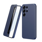 Custodia per telefono in pelle con finestra Smart View, For Galaxy S23 FE 5G, For Galaxy Z Fold5, For Galaxy S23+ 5G, For Galaxy S23 5G, For Galaxy Z Fold4, For Galaxy S22 Ultra 5G