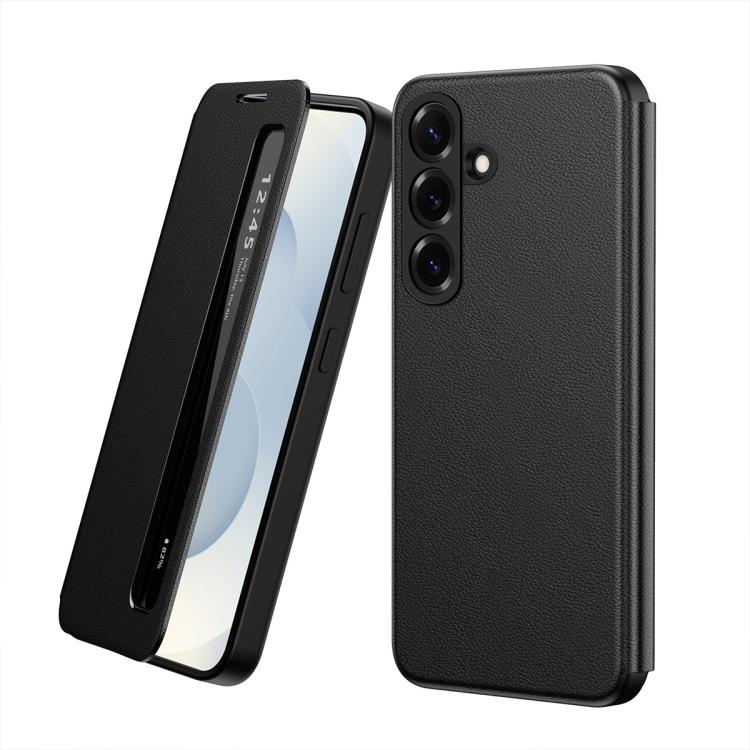 Custodia per telefono in pelle con finestra Smart View, For Galaxy A57 5G, For Galaxy A27 5G, For Galaxy A17 5G, For Galaxy Z Fold7 5G, For Galaxy S25 Edge 5G, For Galaxy A56 5G