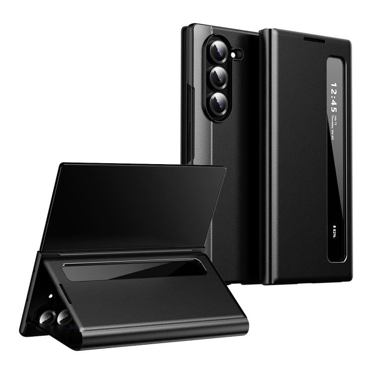 Custodia per telefono in pelle con finestra Smart View, For Galaxy S25 5G, For Galaxy S25 Ultra 5G, For Galaxy A16, For Galaxy Z Fold6 5G, For Galaxy A55, For Galaxy S24 5G