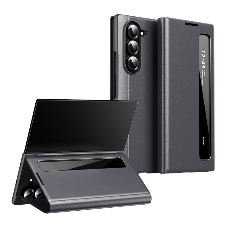 Custodia per telefono in pelle con finestra Smart View, For Galaxy S25 5G, For Galaxy S25 Ultra 5G, For Galaxy A16, For Galaxy Z Fold6 5G, For Galaxy A55, For Galaxy S24 5G