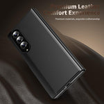 Custodia per telefono in pelle con finestra Smart View, For Galaxy Z Fold3