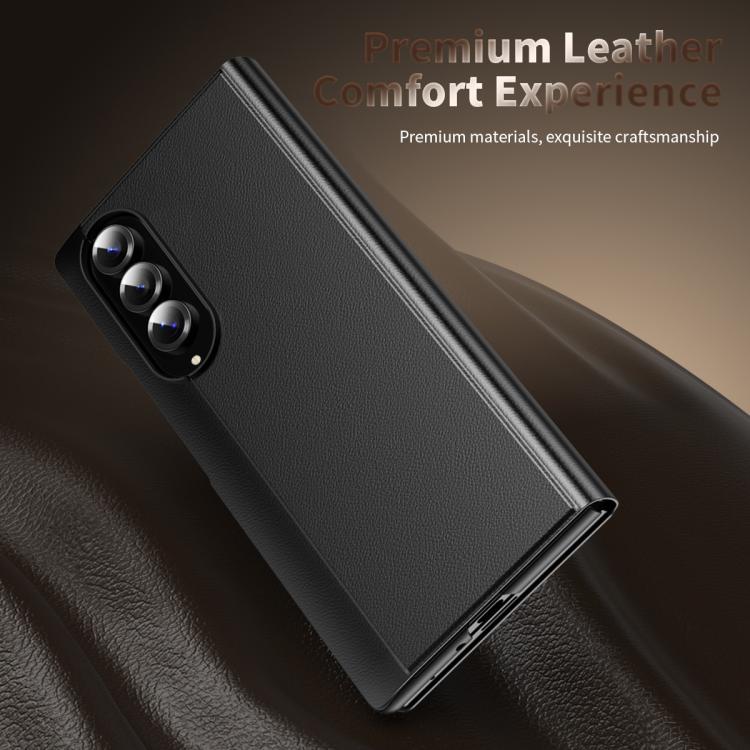 Custodia per telefono in pelle con finestra Smart View, For Galaxy Z Fold3