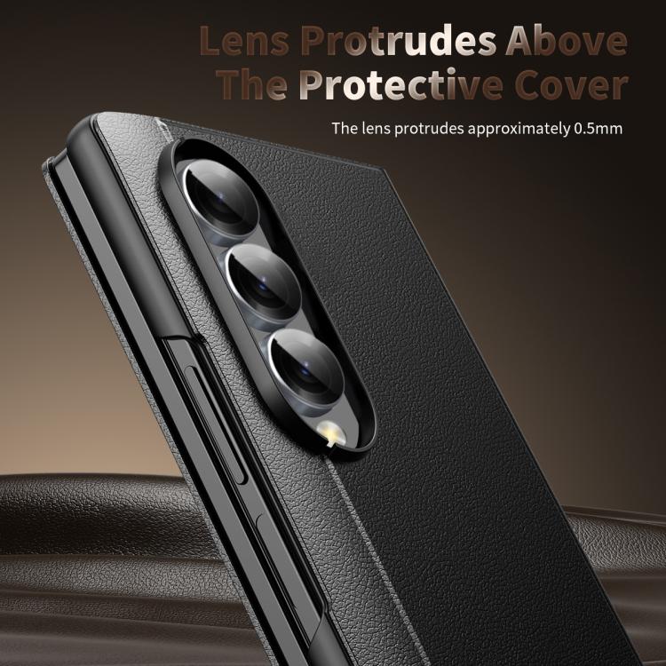 Custodia per telefono in pelle con finestra Smart View, For Galaxy Z Fold3