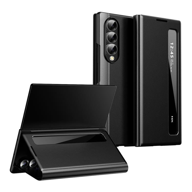 Custodia per telefono in pelle con finestra Smart View, For Galaxy S23 FE 5G, For Galaxy Z Fold5, For Galaxy S23+ 5G, For Galaxy S23 5G, For Galaxy Z Fold4, For Galaxy S22 Ultra 5G