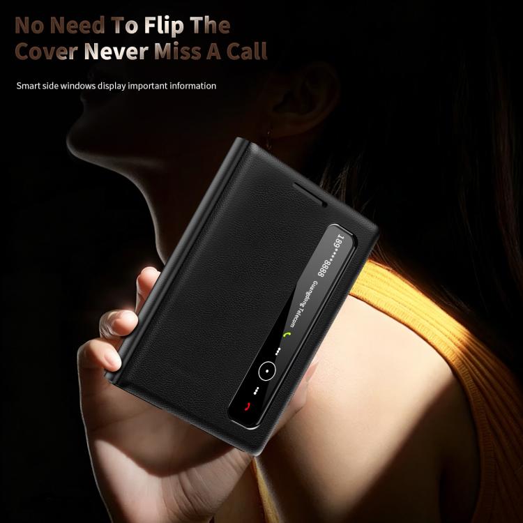 Custodia per telefono in pelle con finestra Smart View, For Galaxy Z Fold8 5G, For Galaxy S26 FE 5G, For Galaxy Z Fold8 Ultra 5G, For Galaxy S26+ 5G, For Galaxy S26 Ultra 5G, For Galaxy S26 5G