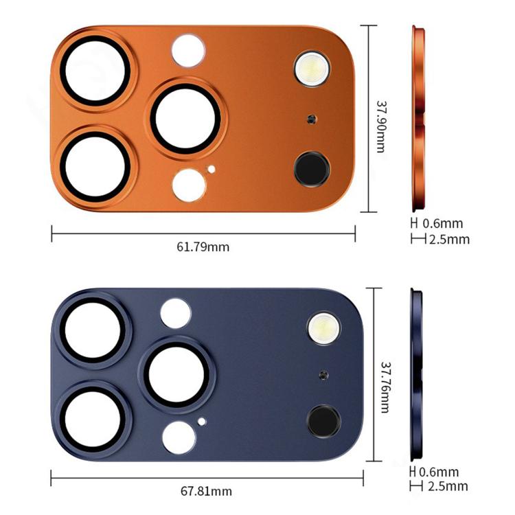 Pellicola protettiva per obiettivo in metallo a copertura totale Kalebol Instant 17 Pro Max, For iPhone 16 Pro Max, For iPhone 16 Pro, For iPhone 15 Pro Max, For iPhone 15 Pro, For iPhone 14 Pro, For iPhone 14 Pro Max