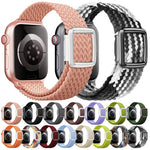 Cinturino per orologio in nylon intrecciato con fibbia magnetica in stile moderno., For Apple Watch 46mm / 49mm / 45mm / 44mm