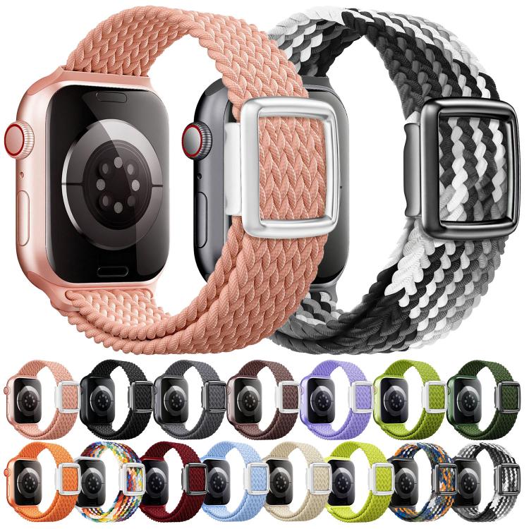 Cinturino per orologio in nylon intrecciato con fibbia magnetica in stile moderno., For Apple Watch 46mm / 49mm / 45mm / 44mm